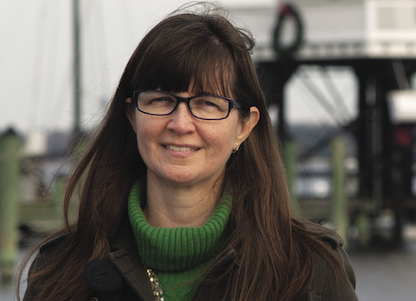 Jennifer Dindinger, an extension specialist on Maryland’s Eastern Shore, helps communities secure grant funding for planting projects, infrastructure work, and other efforts to become more resilient. Photo, Nicole Lehming / MDSG