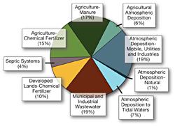 Nitrogen load pie chart, 2010. Source: Chesapeake Bay Program
