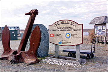 Poplar Island sign